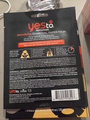 Yes To Tomatoes Charcoal Detoxifying Face Paper Mask, Single Use 0.67 fl oz