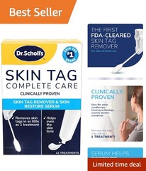 At-Home -Cleared Skin Tag Remover Kit by Dr. Scholl&rsquo;s – 12 Treatments + Serum