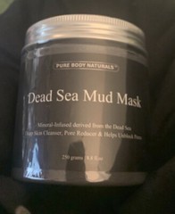 Pure Body Naturals Beauty Dead Sea Mud Mask for Facial Treatment, 250g / 8.8 fl.