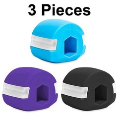 3PCS Jawline Exerciser Mouth Exercise Fitness Ball Neck Face Jaw Trainer Toning