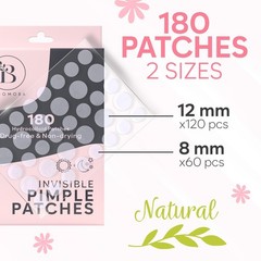 BLOOMORA Invisible Pimple Patches for Face 180 Count (Pack of 1), Transparent