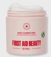 First Aid Beauty Acne Clearing Pads 2% Salicylic Acid 60ct Exp 5/2027 Sealed