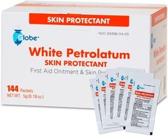 Box of 144 White Petrolatum Jelly for Dry or Cracked Skin, Soothing White Pet…