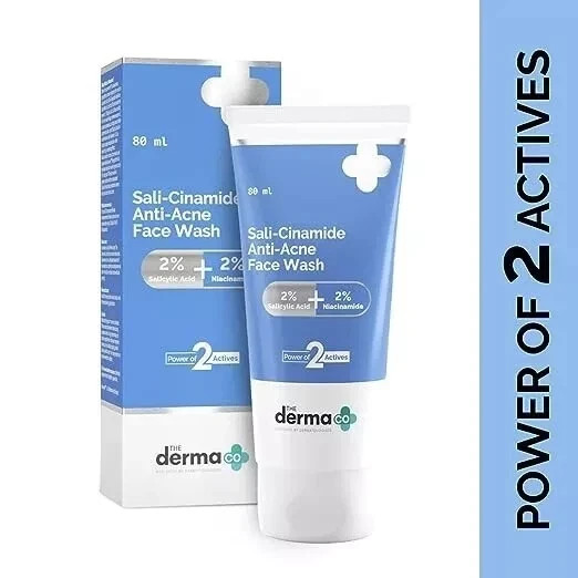 The Derma Co Sali-Cinamide Anti-Acne Face Wash with 2% Salicylic Acid 80ml
