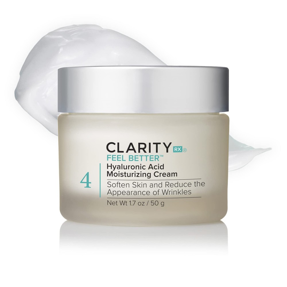 ClarityRx Feel Better Hyaluronic Acid Face Moisturizer, Natural, Plant-Based