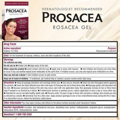 Prosacea ROSACEA GEL Relief: Redness Pimples Irritation MEDICATED HOMEOPATHIC