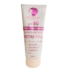 SY GLOW Triple Whitening Hand & Body Lotion SPF 80 Instant White Flawless 200ml