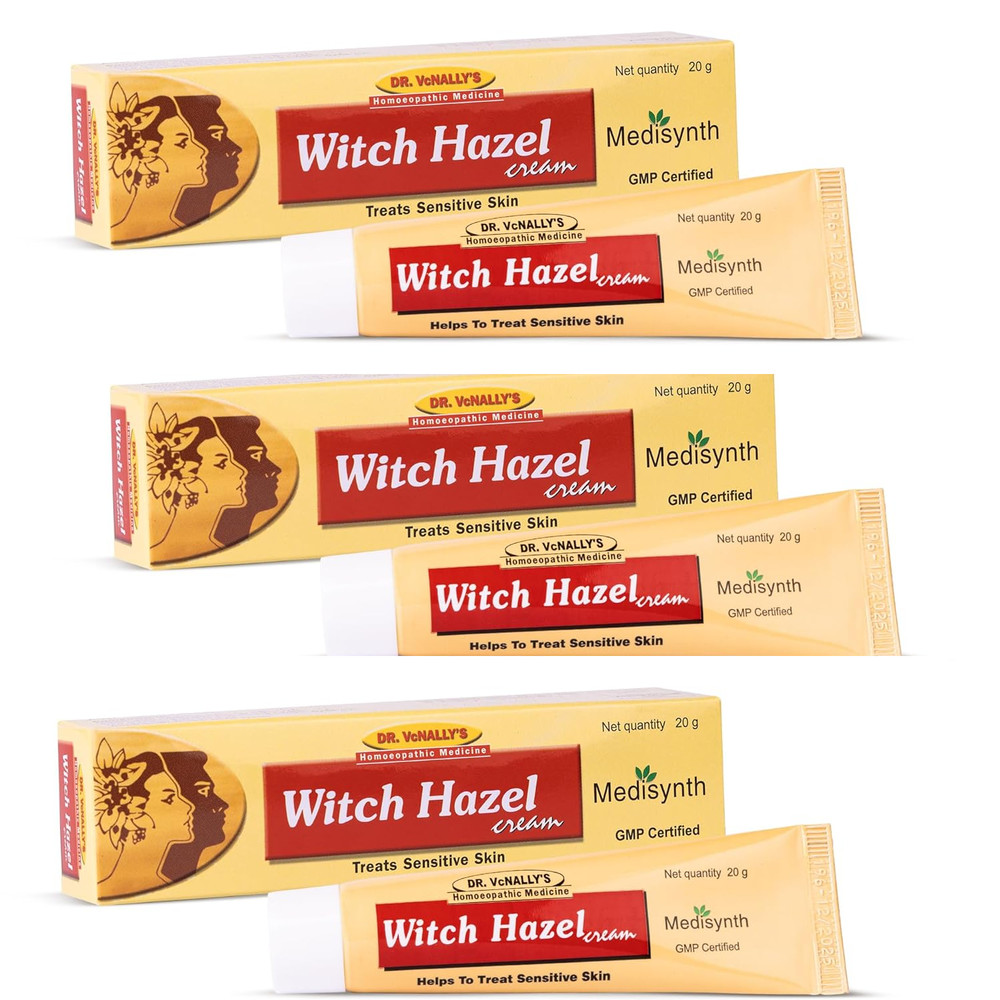 Homeopathic Skincare Witch Hazel cream for Wrinkles & Spots 20 gm Pack of 3
