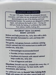 2 Pack Eucerin Skin Calming Body Lotion Fragrance Free Natural Oatmeal 16.9 oz