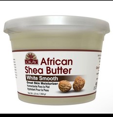 OKAY Pure Naturals African Shea Butter White Smooth – 13 oz / 384 ml