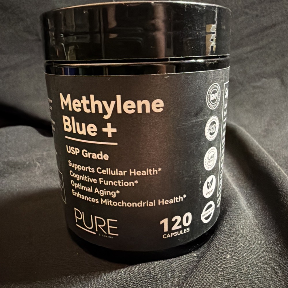 MethyIene Blue 120 Capsules Pharmaceutical Grade Antioxidant, Anti-Aging