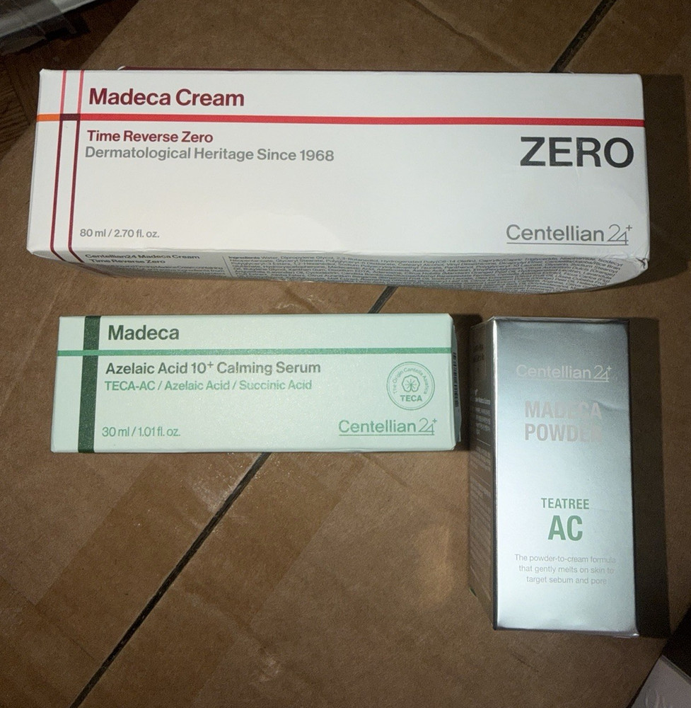 Centellian24 Madeca Cream 80ml + Azelaic Acid 10+ Calming Serum + Powder
