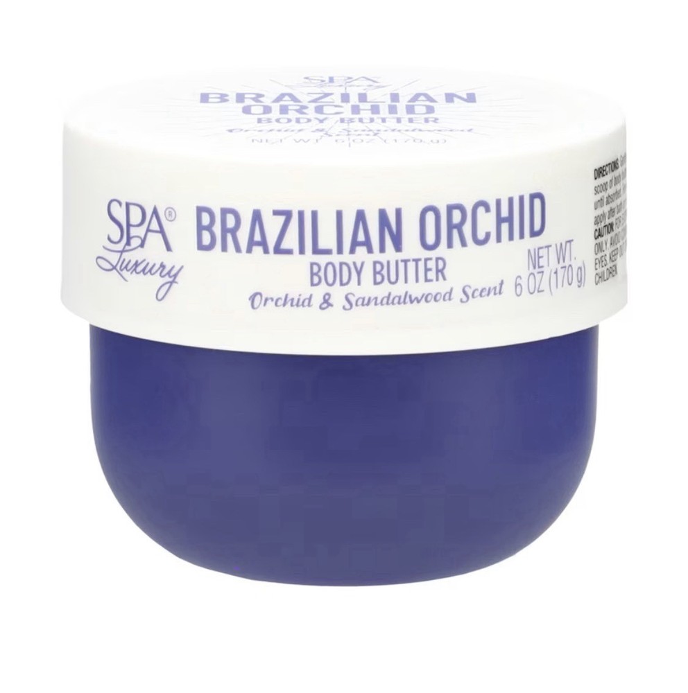 Spa Luxury Brazilian Orchid Body Butter – Orchid & Sandalwood – 6 oz (170 g)