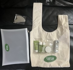 Tirtir Matcha Bundle – Tote Bag, Samples, Lip Balm, Guasha, Zipper Travel Pouch