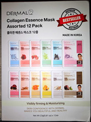 Dermal Collagen Essence Sheet Masks 12 Pack Firming Moisturizing 0.81 oz
