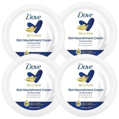 Dove Rich Nourishment Cream for Extra Dry Skin, 4-Pack, 2.53 Oz Each