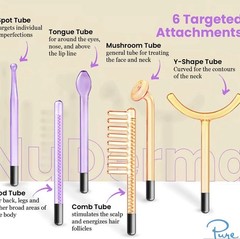 Pure Daily Care NuDerma Professional Skin Therapy Wand 6 Neon/Argon Applicators