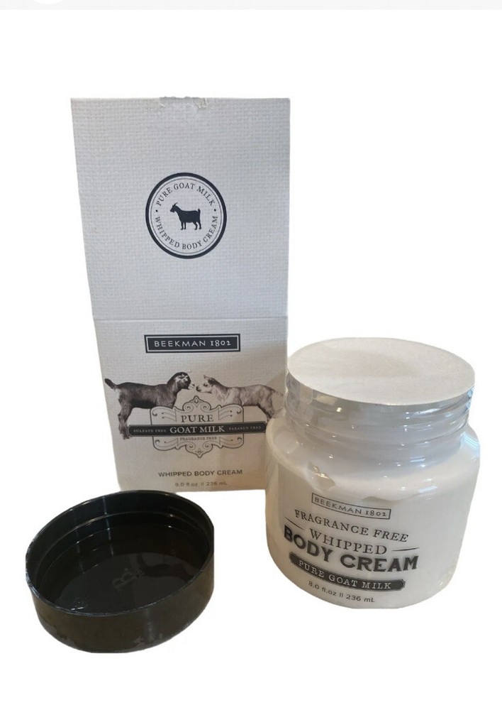 Beekman 1802 Pure Goat Milk Whipped Body Cream Fragrance Free 8 fl oz USA NEW