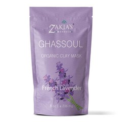 Zakia&rsquo;s Moroccan Rhassoul Clay Mask (Lavender)- Organic 8 Ounce (Pack of 1)