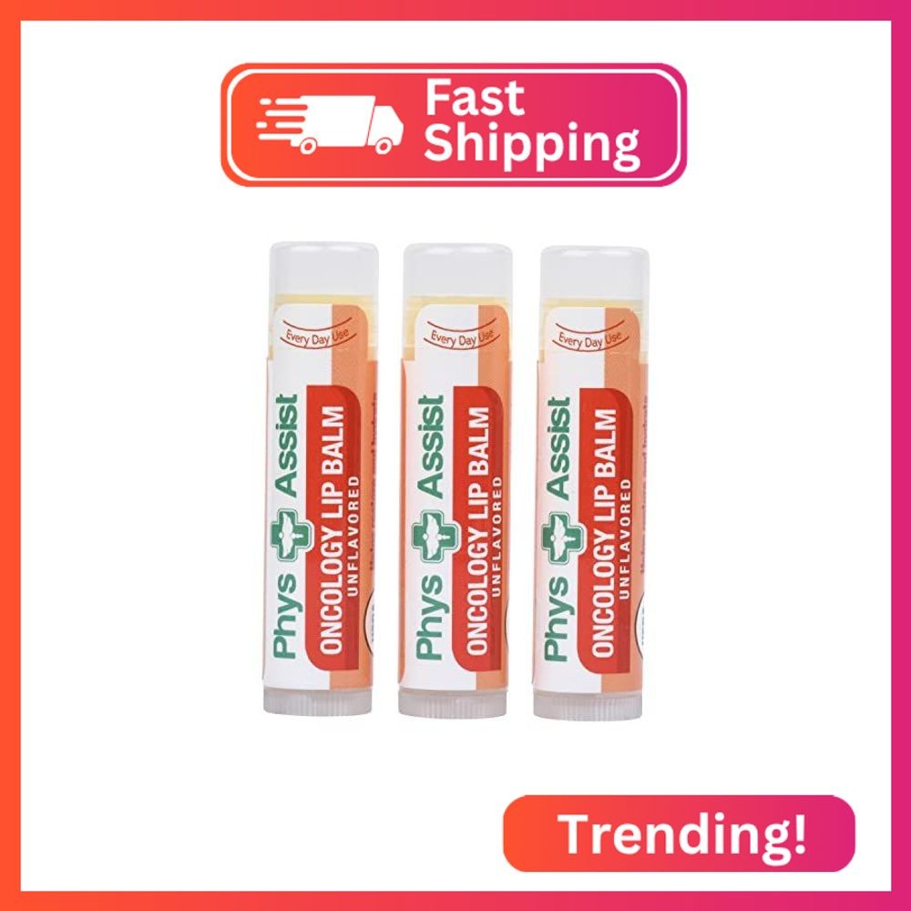 PhysAssist Oncology Lip Balm USDA Organic Unflavored Moisturize, Hydrate & Prote