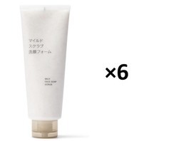 MUJI Face Soap scrub 220g mild scrub facial wash foam