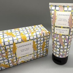Beekman 1802 Lavender Goat Milk 9oz Bar Soap and 2oz Hand Cream Set NEW