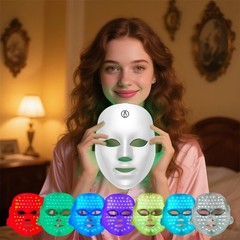 7 Color LED Facial Beauty Mask Light Therapy Face Skin Care USB Rechargeable