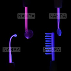 4 PCS Violet High Frequency Electrode Replacement Wands For High Freqeuncy Unit