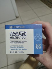 Hermon Jock Itch Ringworm Athlete’s Foot 2% Miconazole Cream With Mild Herbage