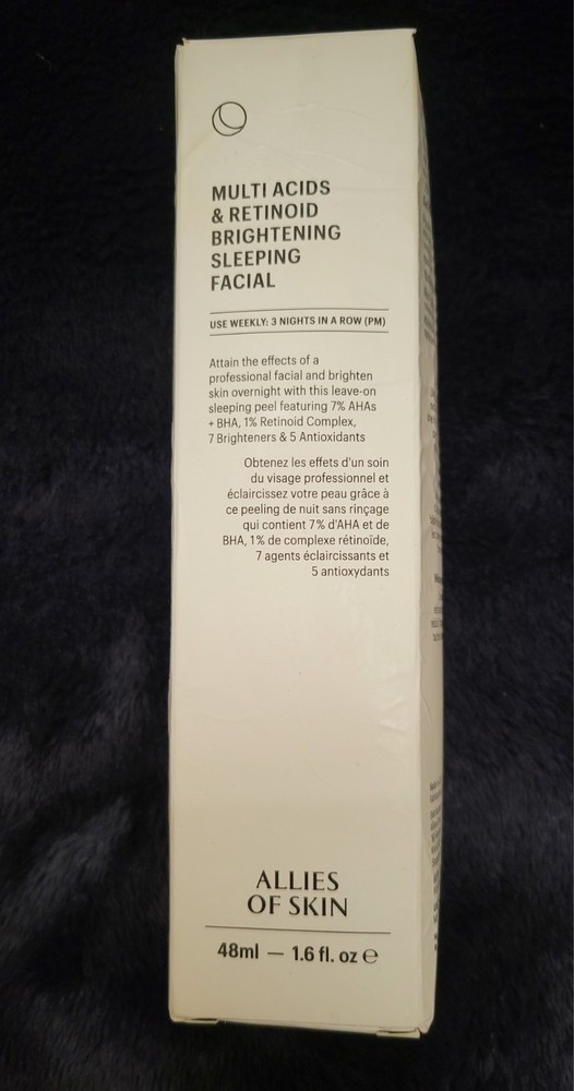 FAST SHIPPING!!! Allies of Skin Multi Acids &Retinoid Brightening Facial 1.7oz
