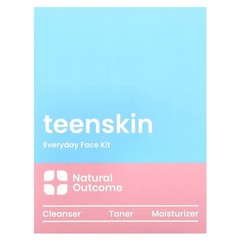 Natural Outcome Teenskin Everyday Face Kit 3-Step Skincare Cleanser Toner Set