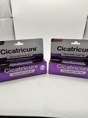 Cicatricure Face And Body Scar Gel 1.0 oz 28g Sealed 2 Boxes Remove Scars