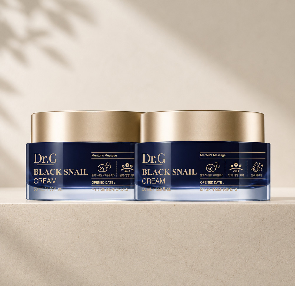 Dr.G Black Snail Cream 50ml x 2 Anti-Aging Repair Moisturizer Korean Skincare