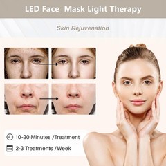 LED Light Therapy Facial Mask – 7-in-1 Skincare Device for Home Use, Anti-Aging