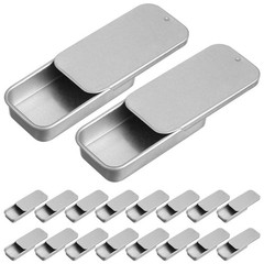 18 Pcs Metal Candy Tins Empty Tins with Lid Rectangular Tinplate Boxes