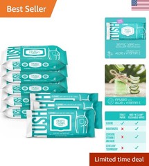Adult Flushable Wipes 8 x 42 Count Plant-Based Aloe Vitamin E Personal