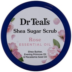 4 Pack Dr Teal&rsquo;s Shea Sugar Body Scrub, Rose, 19 oz