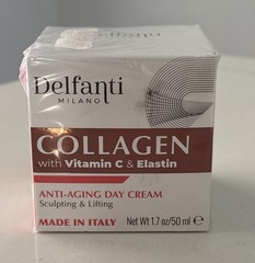 Delfanti Milano Collagen Anti-Aging Day Cream Vitamin C Elastin 1.7oz Italy