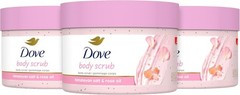 Dove Himalayan Salt & Rose Oil Body Scrub, 15 oz – (3 Pack)