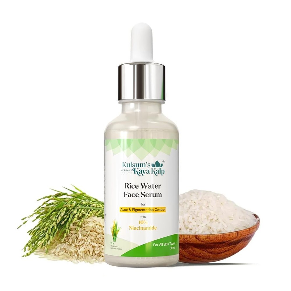 Kulsums Kaya Kalp Herbals Rice Water Face Serum with 10 % niacinamide 30ml FS