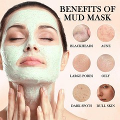 30PCS Clay Mask for Face,Vitamin C,Dead Sea Mud,Cucumber Mud Mask Set,Deep Clean