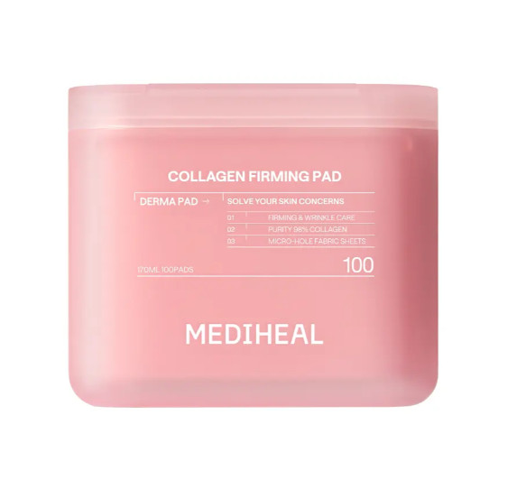 NEW Mediheal Derma Toner Pad Collagen Elasticity Fill Pad 100 sheets (K-Beauty)