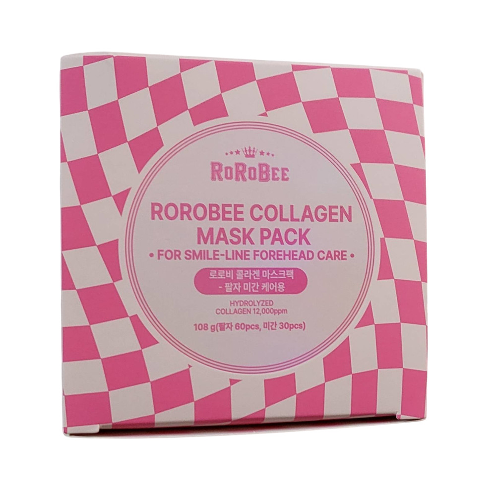 ROROBEE Collagen Mask Pack 90P (108g) for Smile-line Forehead Care