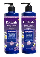 Dr Teal&rsquo;s Sleep Body Lotion w/ Melatonin Lavender & Chamomile 18oz 2 Pack