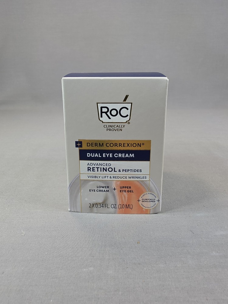 RoC Derm Correxion Dual Eye Cream Retinol + Peptides – 2×0.34oz
