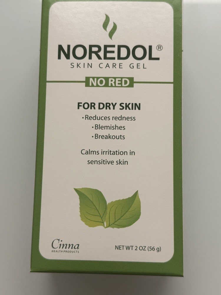 Noredol NO RED Hydrating Moisturizer Skin Care Gel for Dry Skin 2 oz (56 g)