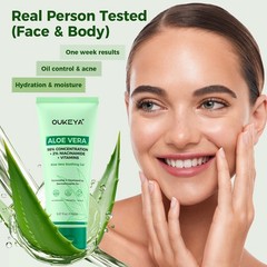 OUKEYA Aloe Vera Gel Moisturizing For Skin Care with 2% Niacinamide, Vitamins B5