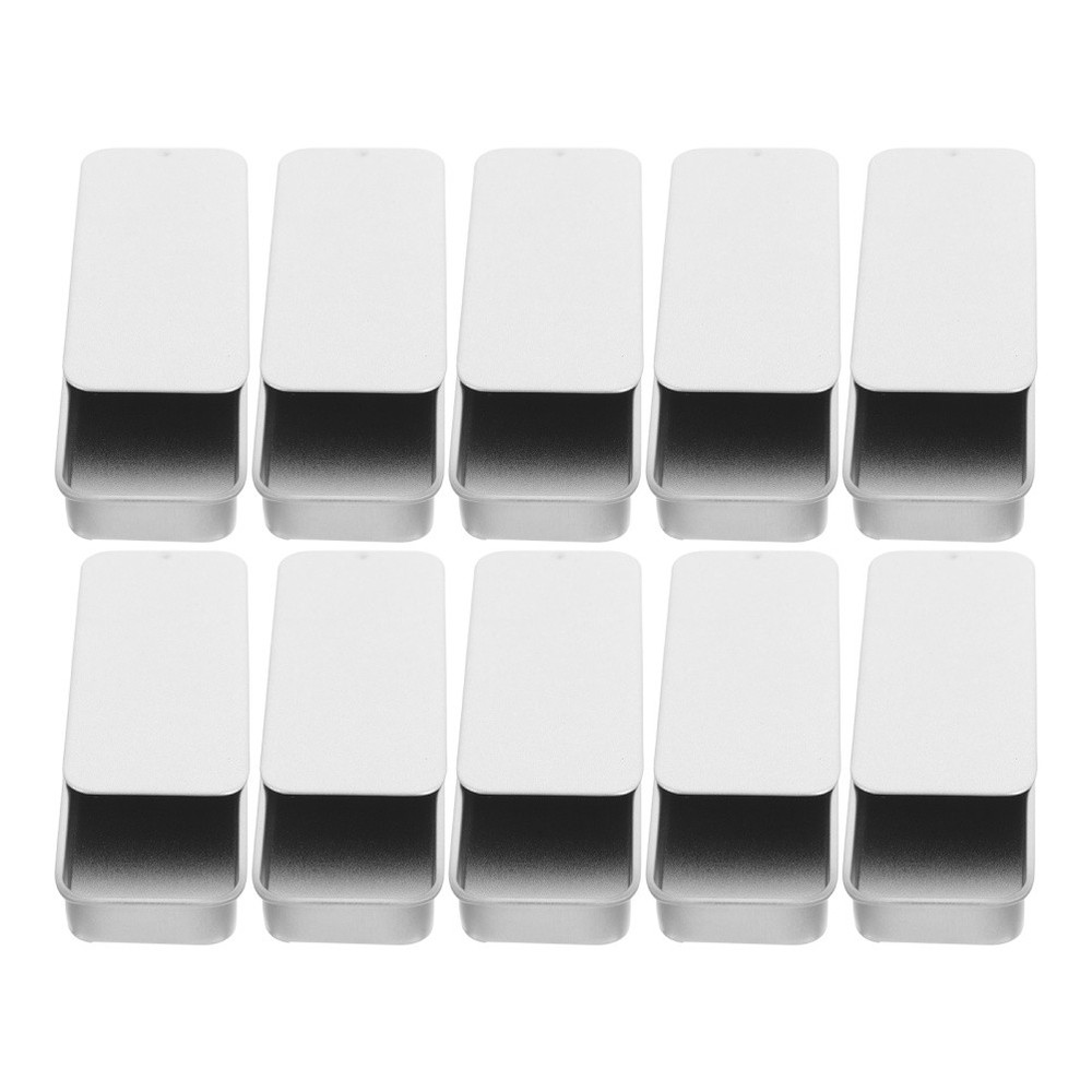 18 Pcs Rectangular Metal Tins With Lid Empty Tinplate Candy Boxes For Storage