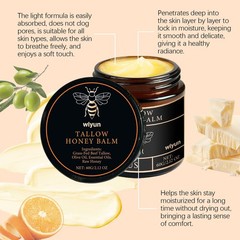 2 PCS-Terra Lotus Organic Beef Tallow Balm & Raw Honey Citrus Moisturizing Cream