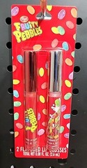Fruity Pebbles Post 2 Flavored Lip Glosses Total net 0.008 fl. Taste Beauty